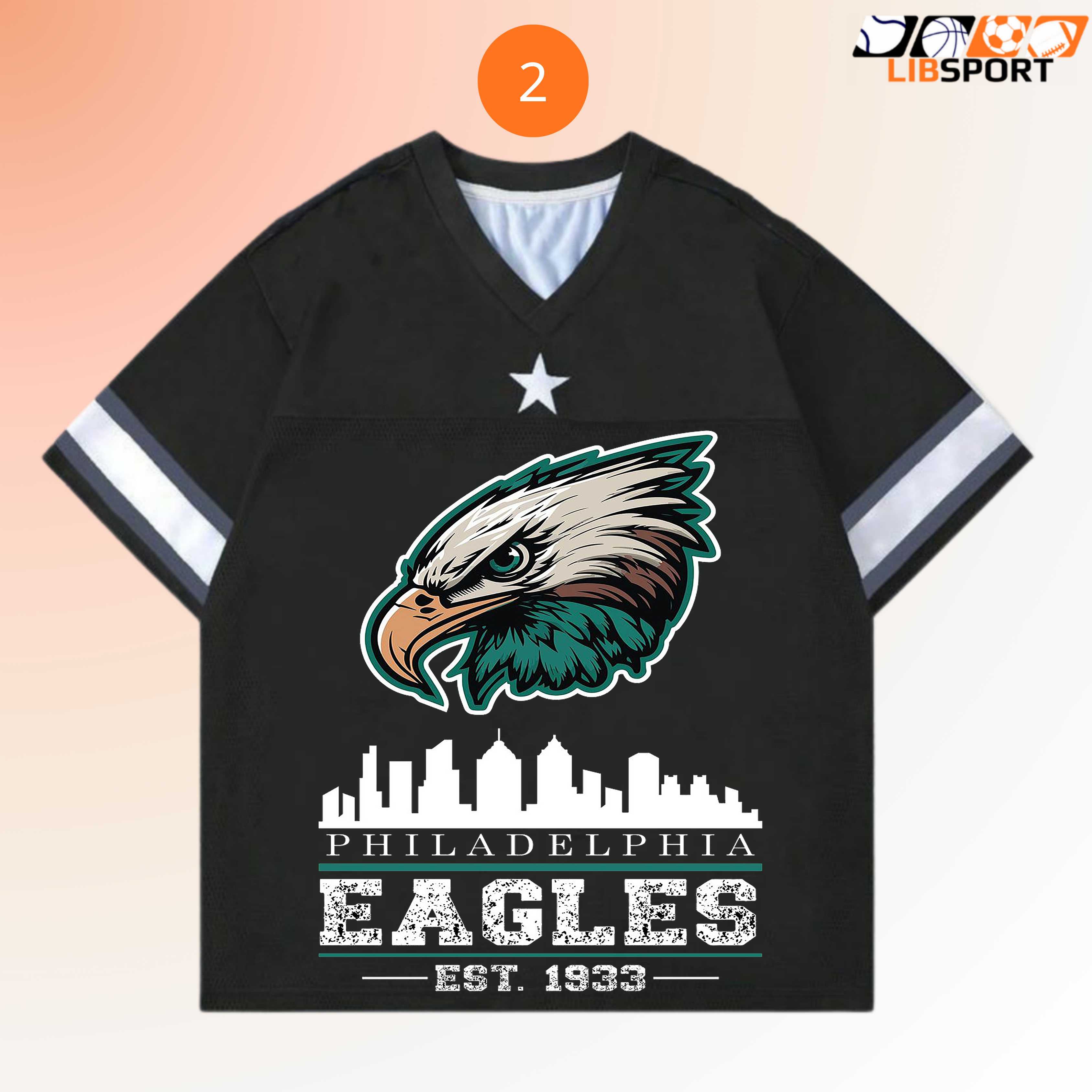 Philadelphia Eagles Jersey, Go Birds Fan, Unisex Holiday Game Day Gift Philadelphia Eagles Jersey, Go Birds Fan, Unisex Holiday Game Day Gift