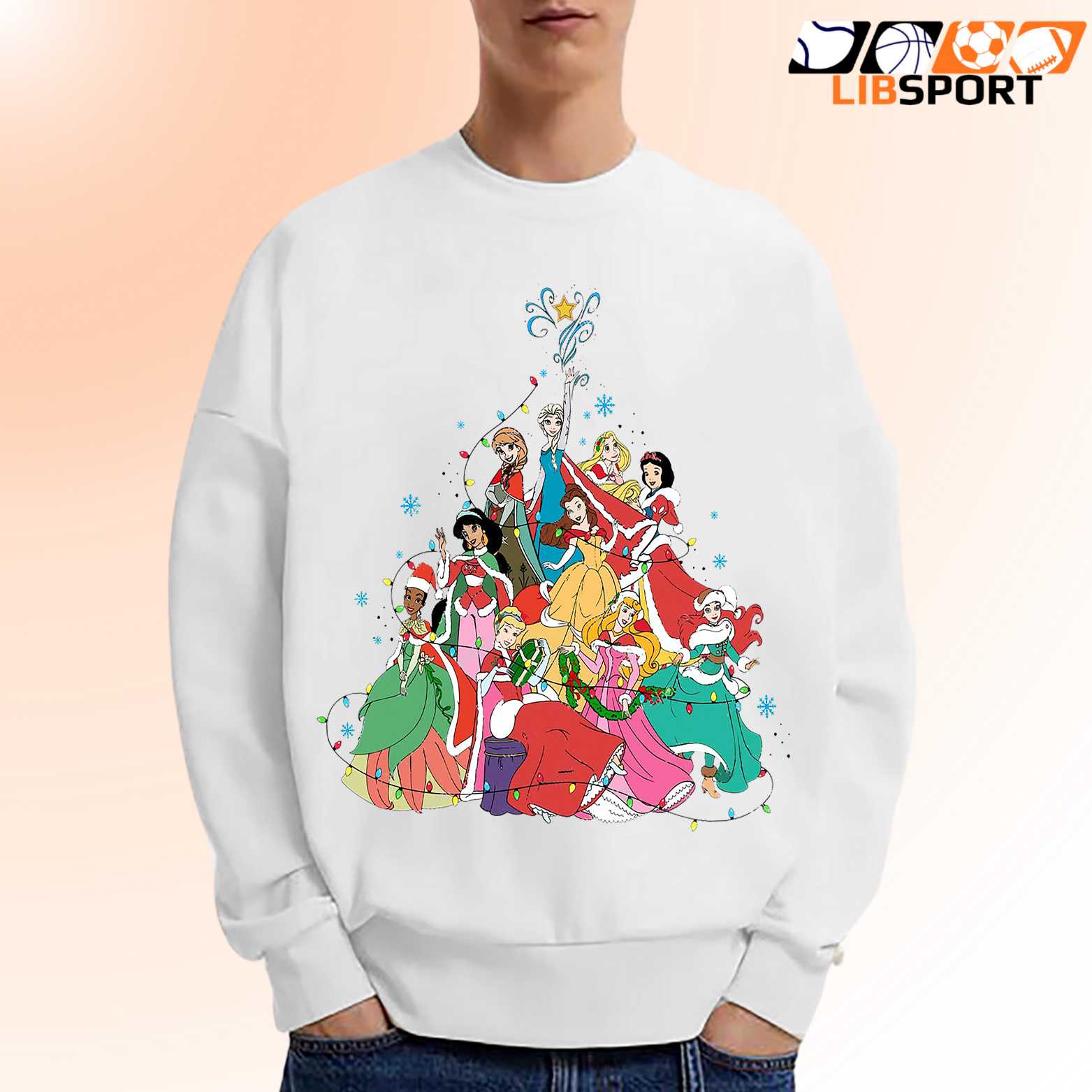 Disney Princess Christmas T Shirt Holiday Streetwear Graphic Tee